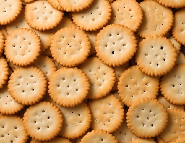 a stack of cookies with a bunch of holes in the middle