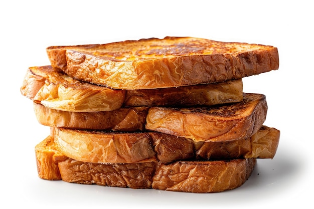 Stack of french toast isolated