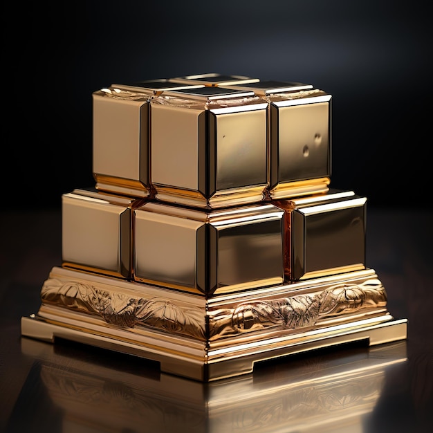 a stack of gold boxes with the word quot gold quot on them