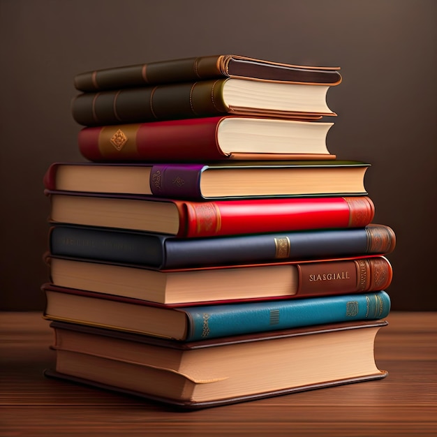 Stack of mini old books