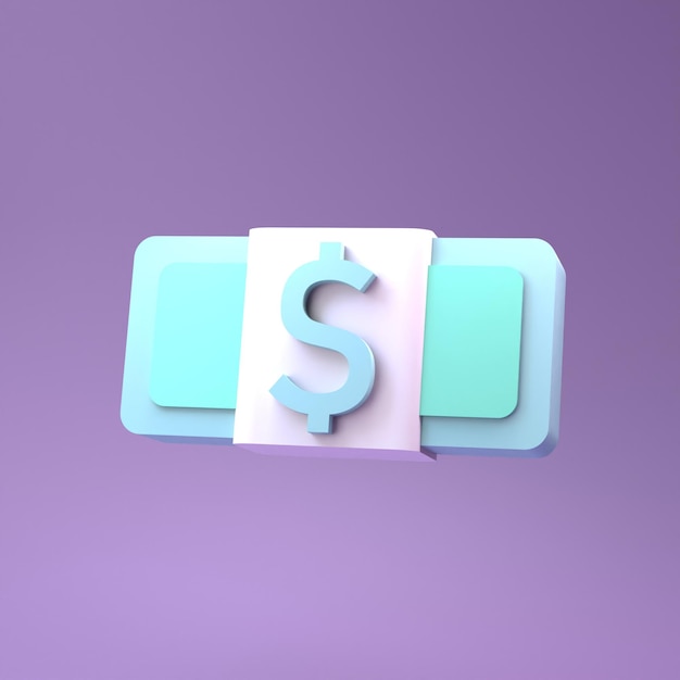 stack of money 3d render