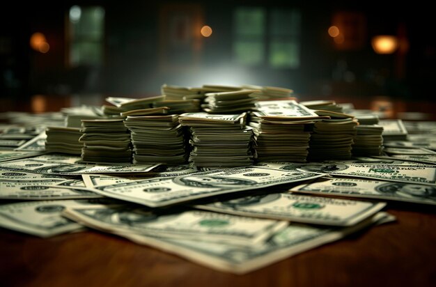 a stack of money with the word quot dollars quot on the top