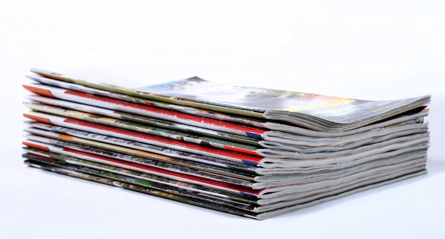 Stack of newspapers used