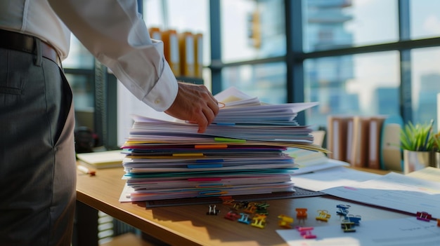 The Stack of Office Papers