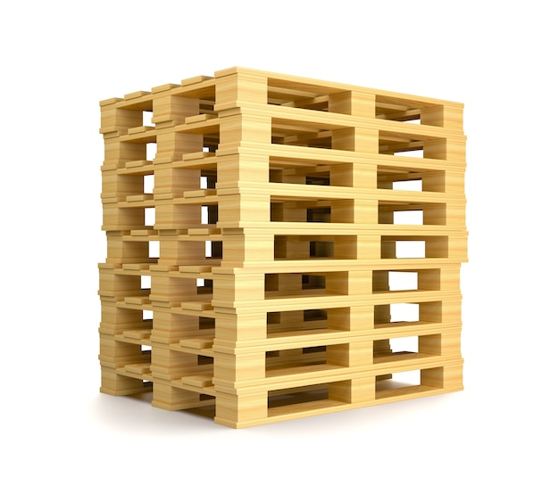 Stack of Pallets Isolated