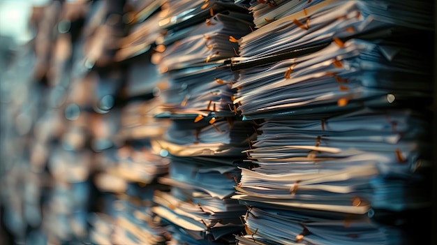 Photo stack of papers documents office business