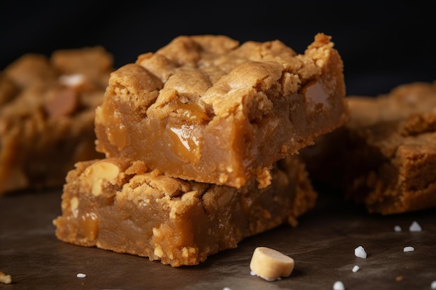 A stack of peanut butter fudge