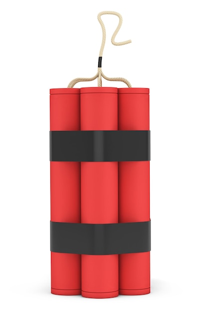 Stack of Red Dynamite on a white background