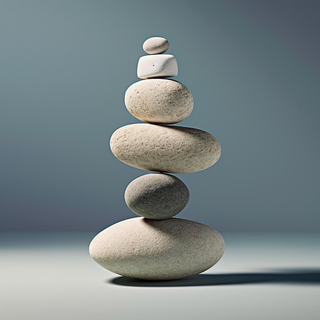 a stack of rocks with one that has a circle of the word " on it.