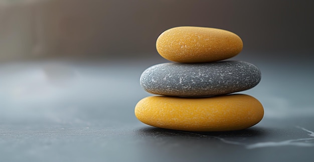 a stack of stones with one that has the word stone on it