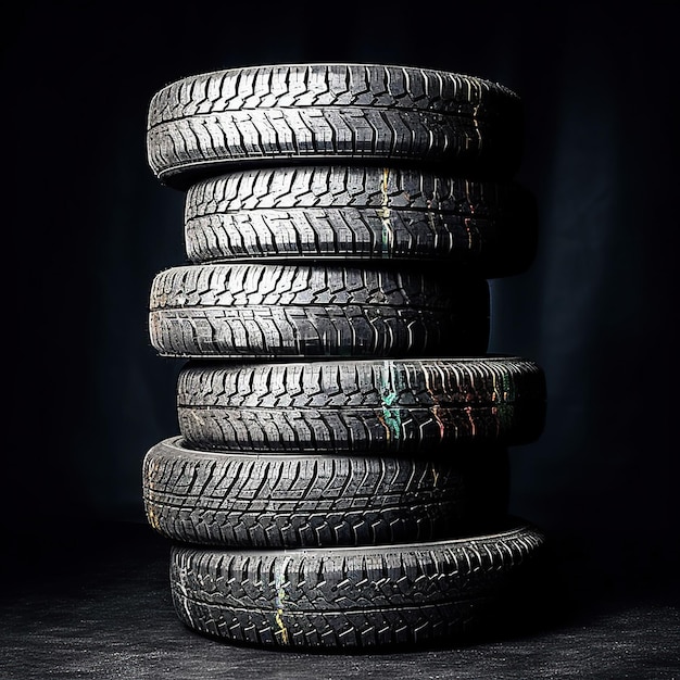 Stack of tires Generative Ai