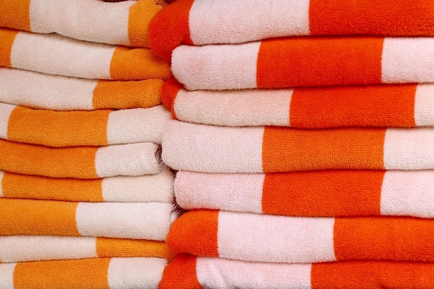 Stack towels by the pool