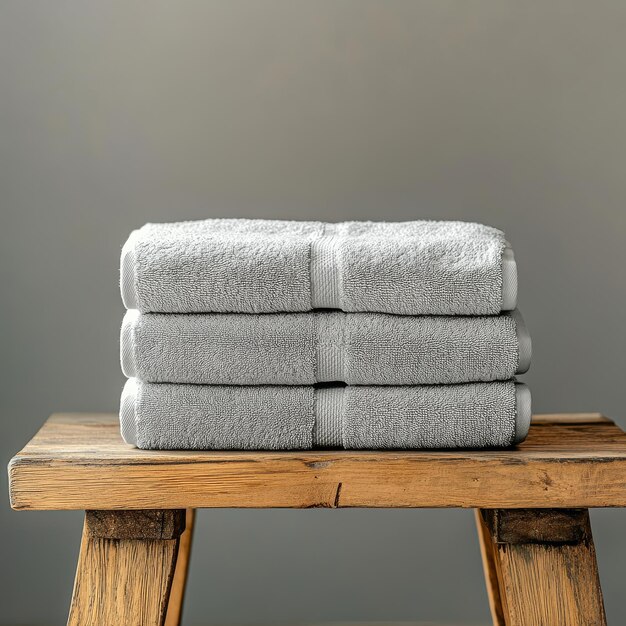 Photo a stack of towels with one on the top