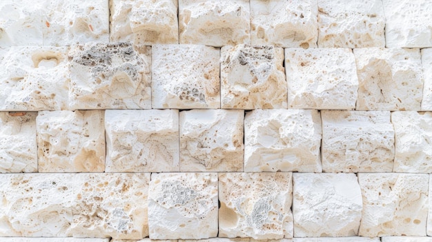 Photo a stack of white and brown bricks with a black speckled pattern