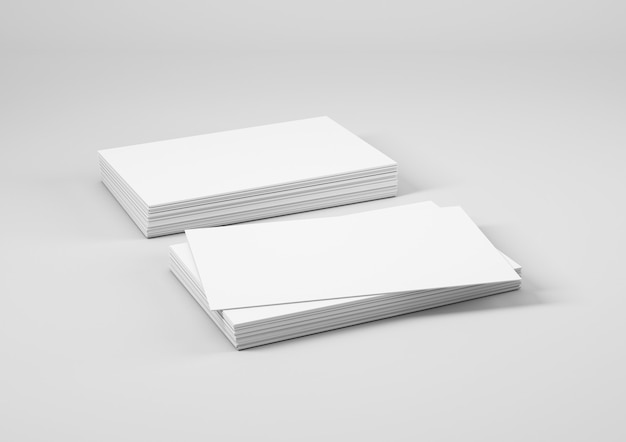 Stack of white business cards