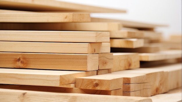 Photo a stack of wooden boards with one that says  wood