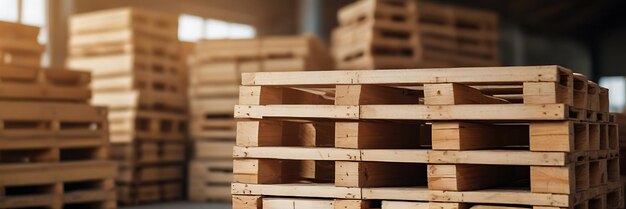 Photo a stack of wooden pallets with one that says  wood