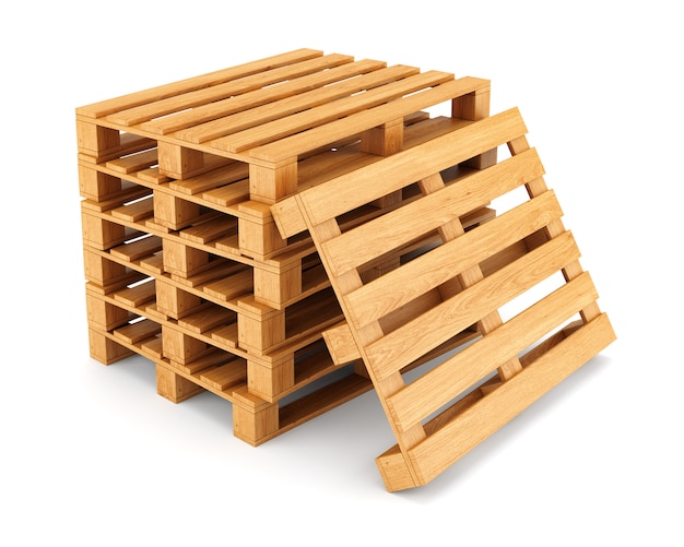 Stack of wooden pallets