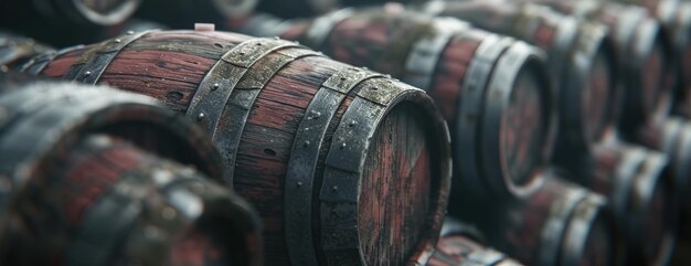 Stacked Barrels in a Group