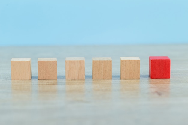 Stacking wooden blocks into steps,Concept of business growth success