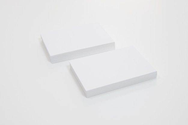 Stacks of blank business cards