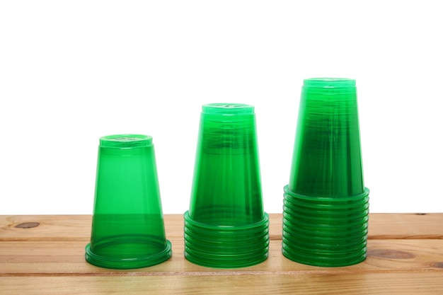 Stacks of Plastic Cups