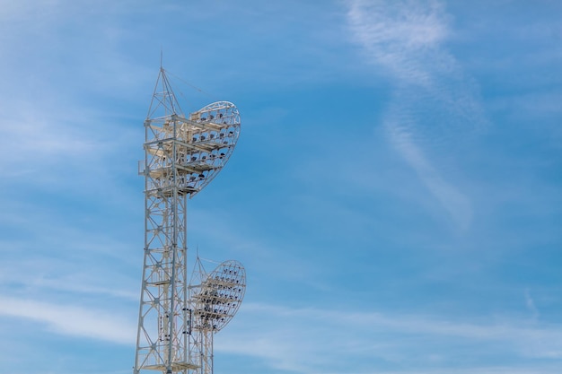 Stadium light against blue sky sports architecture and equipment