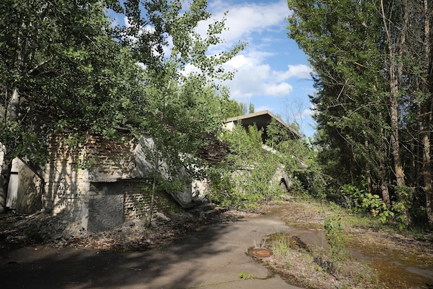 Stadium in Pripyat Town Chernobyl Exclusion Zone Ukraine