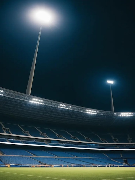 Photo a stadium with a bright light on it and a sign that says  citibank