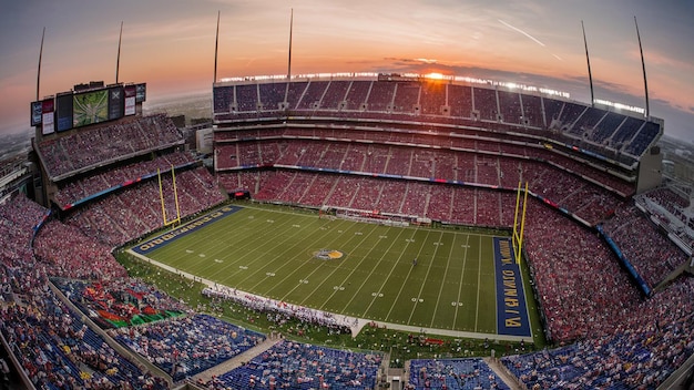 Photo a stadium with a stadium with a blue sign that says quot chase quot on it