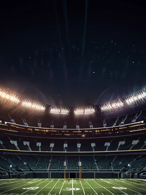 Photo a stadium with a stadium with a large stadium with the word im on it