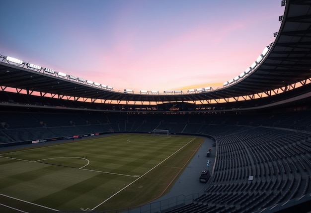 a stadium with a stadium with a sign that says  no