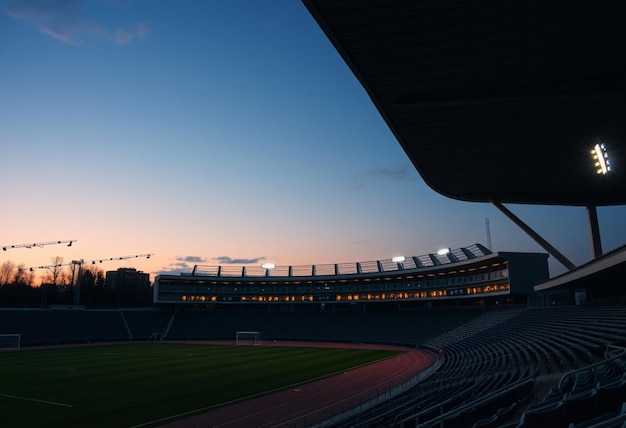 Photo a stadium with a stadium with a sign that says  stadium