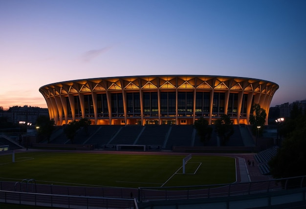 a stadium with the word stadium on it