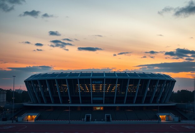 a stadium with the word stadium on it