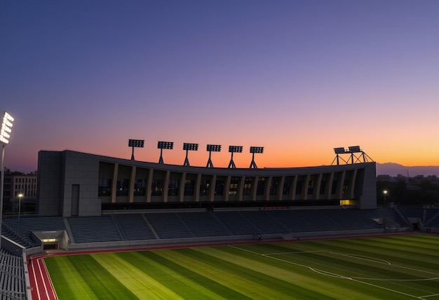 a stadium with the word stadium on the side of it