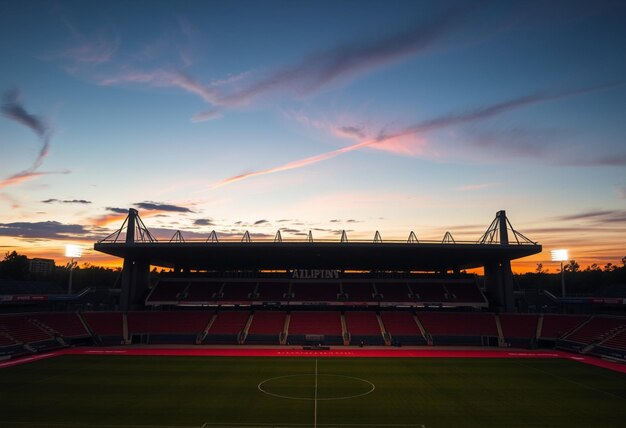 Photo a stadium with the word  stadium  on the side