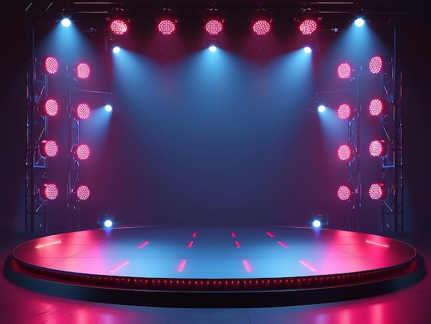 Photo stage spotlight with laser rays stage lighting effect stage spotlight with laser rays