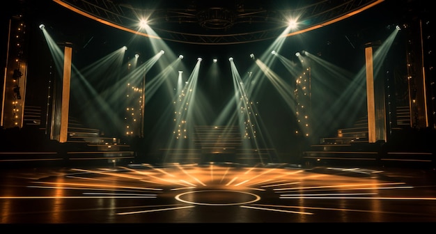 stage structure background with lights