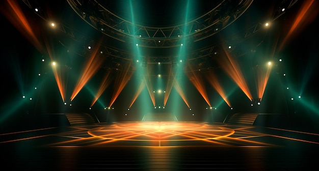 stage structure background with lights