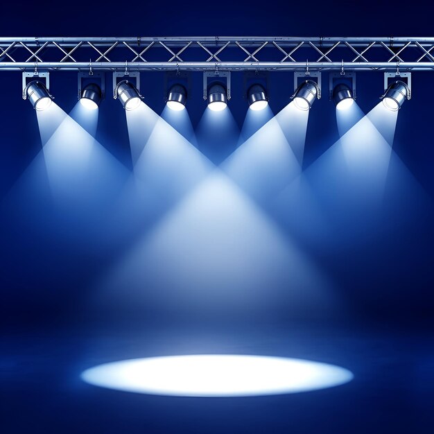 Photo a stage with lights that say  s quot the word quot on it