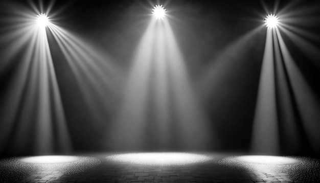 a stage with a spotlight and a spotlight on it