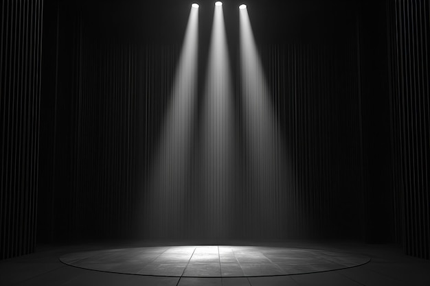 Photo a stage with a spotlight and a spotlight on it