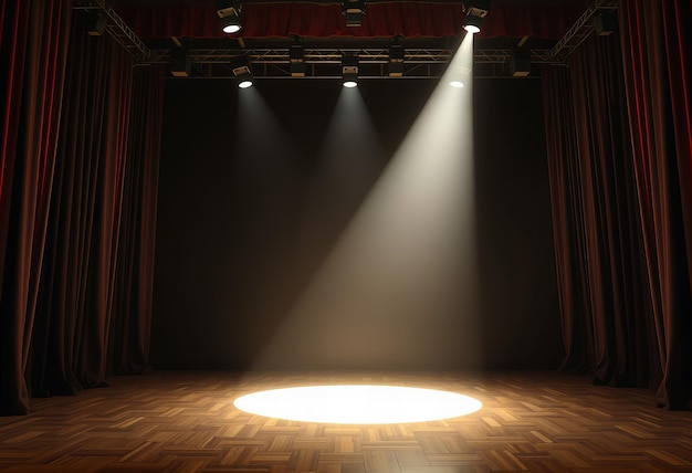 Photo a stage with a spotlight and a spotlight on it