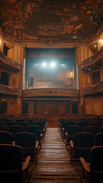 a stage with a stage with a stage with the words quot the theater quot on it