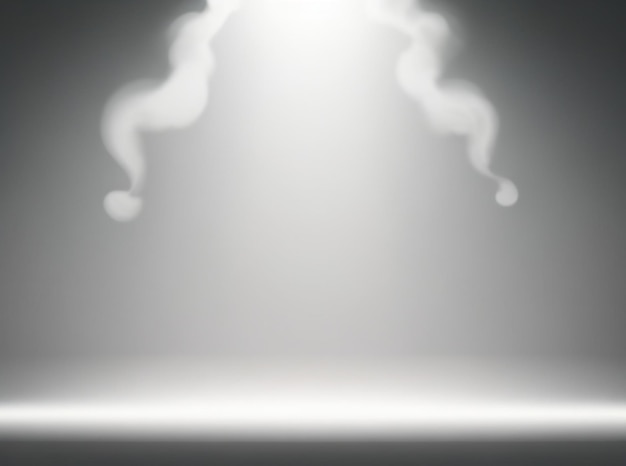 Photo stage with white smoke and spotlight background for a captivating performance