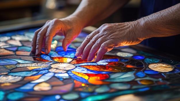 Photo stained glass craftsman