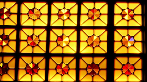 A stained glass window in a building in downtown phoenix.