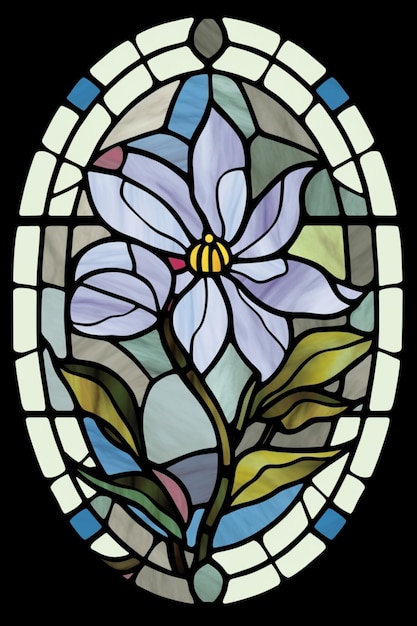 Stained glass window in a church in new york, usa.