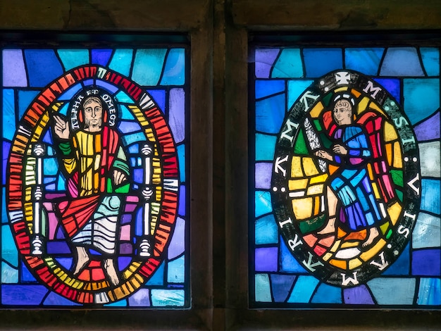 Stained Glass Windows by  Marguerite Douglas Thompson at Michelham Priory